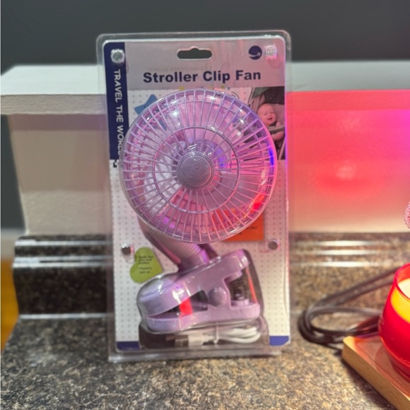 Purple Stroller Clip Fan - Picture 2 of 6
